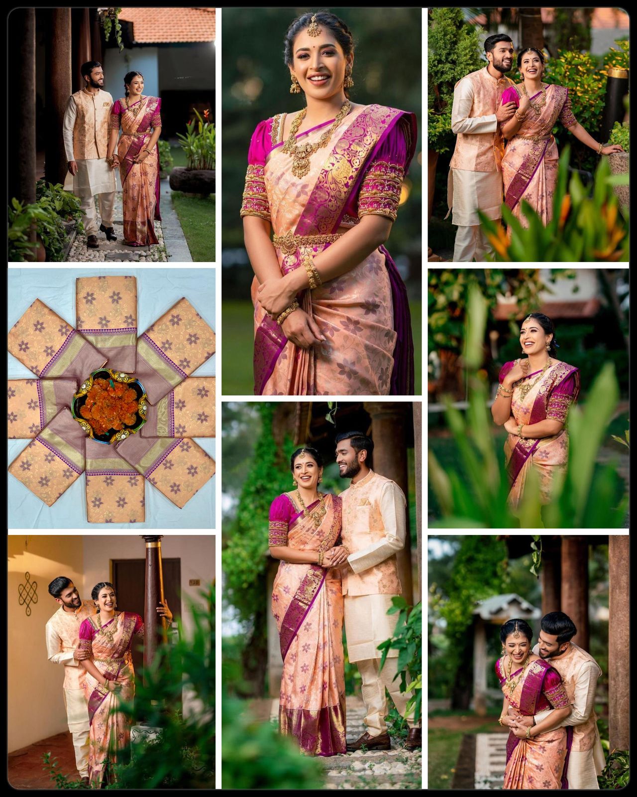 Peach Flower By Aab Soft Lichi Silk Wedding Wear Saree Orders In India